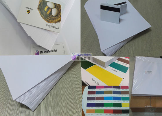 A4 A3 Dimensione 0,15-0,4 mm Carta di stampa in PVC a colori bianchi per schede intelligenti