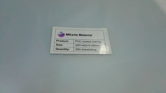 Sovrapposizione rivestita in PVC altamente resistente con tempo di invecchiamento 65°C Temperature / 95% Umidità > 200 ore e trasparente dopo la laminazione