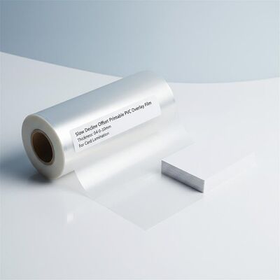 Pellicola di sovrapposizione in PVC stampabile con offset a lento declino, spessore 0,04-0,10 mm per laminazione di carte