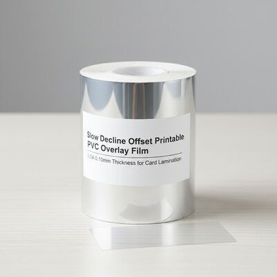Pellicola di sovrapposizione in PVC stampabile con offset a lento declino, spessore 0,04-0,10 mm per laminazione di carte