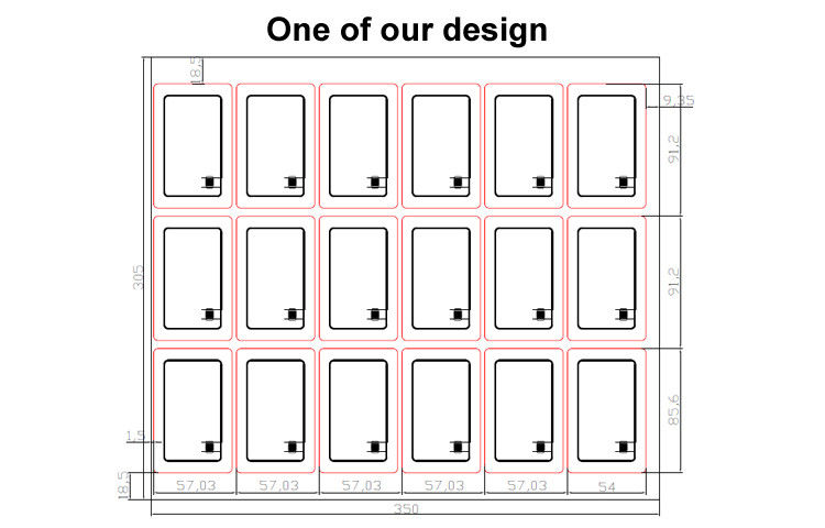 Carte RFID in PVC Inlay / Prelam Sheet Con ID TK4168/IC F08 Chip Per la produzione di carte RFID intelligenti
