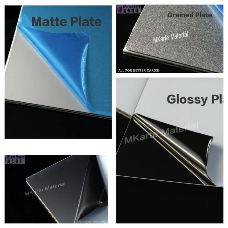 A3+Size Card Lamination Steel Plate Glossy Matte Silk Pattern Finish Per la produzione di carte di plastica