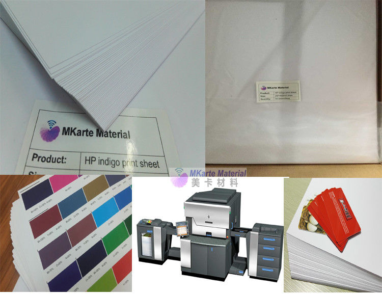 1.45±0.05g/Cm3 Densità HP Indigo Stampa digitale unilaterale di foglio di PVC per soluzioni di schede di plastica