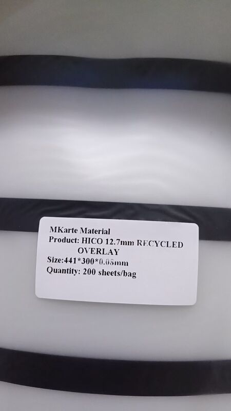 0.04-0.10mm Thickness Transparent Magnetic Stripe Coated Overlay with Glue Coating for HICO/LOCO Cards